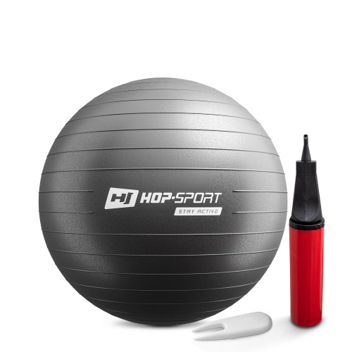 Фітбол  Hop-Sport 55cm HS-R055YB black + насос - фото №3